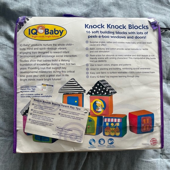 IQ Baby Knock Knock Blocks Toy Building Soft - Picture 2 of 5
